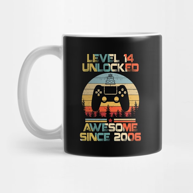 Level 14 Unlocked Awesome Since 2006-14th Birthday Gamer by julibirgit